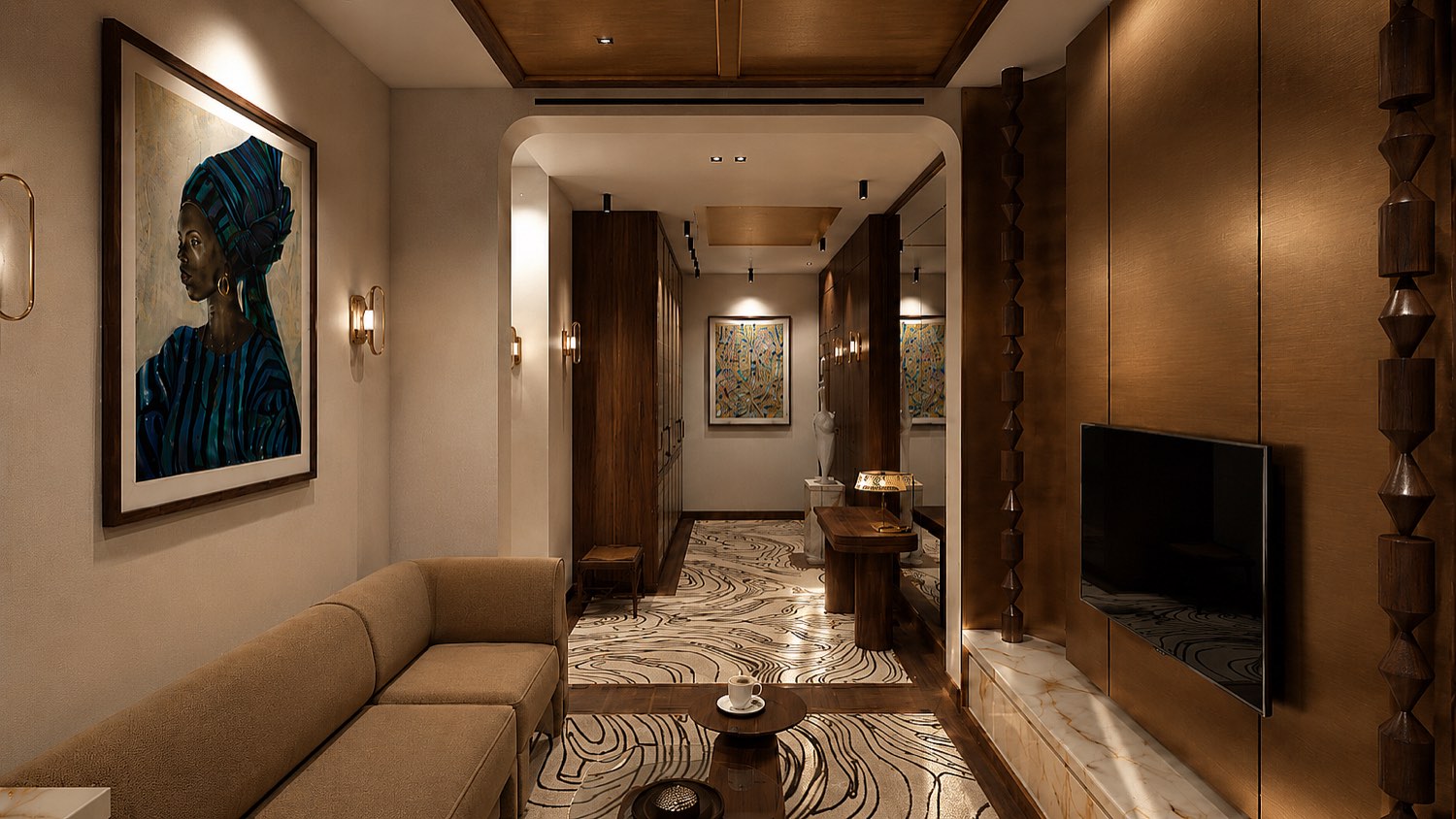 Hôtel de luxe — Suite — salon