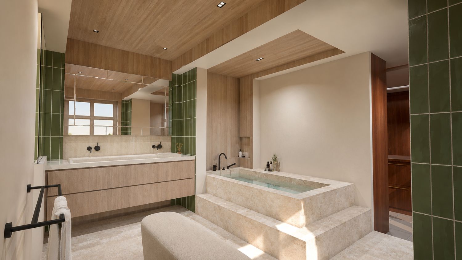 Villa Triplex — Salle de bains — vue vers la chambre