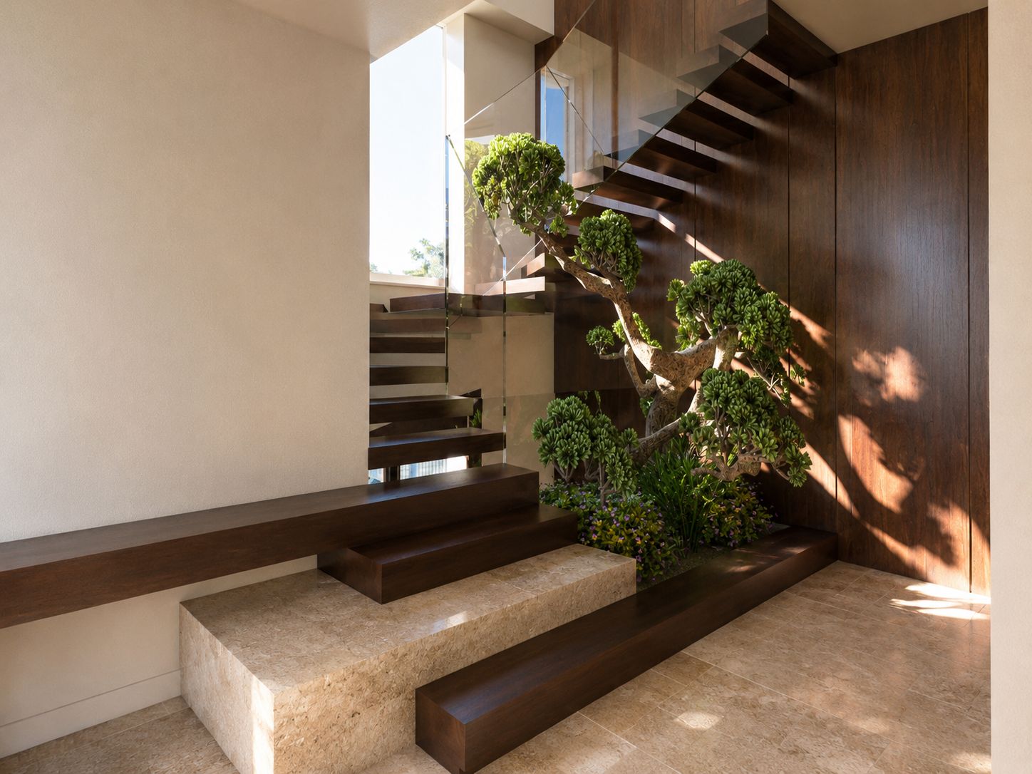 Villa Triplex — Escalier et jardin d’hiver